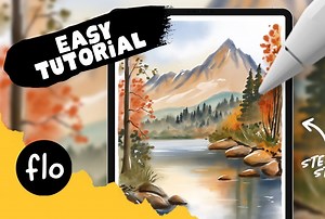 【Procreate】新手级教程 You Can Draw This in PROCREATE 手把手一步步教你绘制水彩山水插画