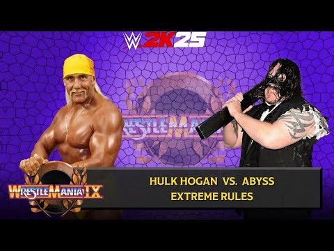 WWE 2k25 - Hulk Hogan vs Abyss: Extreme Rules Match at Wrestlemania IX