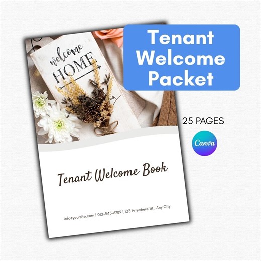 Tenant Welcome Guide Template - Canva Editable Instant Download for Landlords and Property Managers - Etsy
