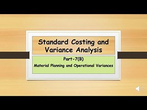Material Planning and Operational Variances