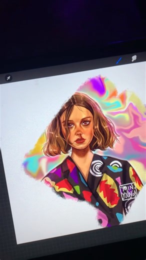 Eleven from stranger things fanart #eleven #strangerthings #fanart #procreate #digitalart