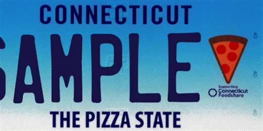 Connecticut pizza license plate is now available for purchase