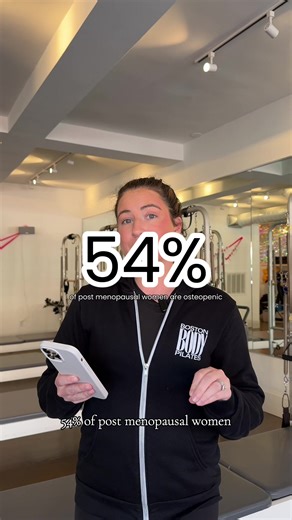 We see more and more post-menopausal women dealing with signs of osteoporosis. As Pilates instructors it’s our responsibility to listen and safely adapt our clients’ practice when we notice or hear these signs! #osteoporosis #womensupportingwomen #reformerpilates #pilatesinstructor #aginggracefully