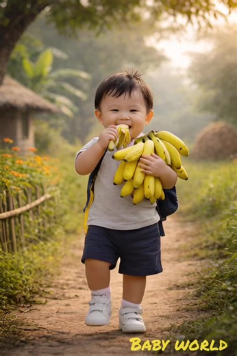 Baby Walking in Village: A Joyful Moment