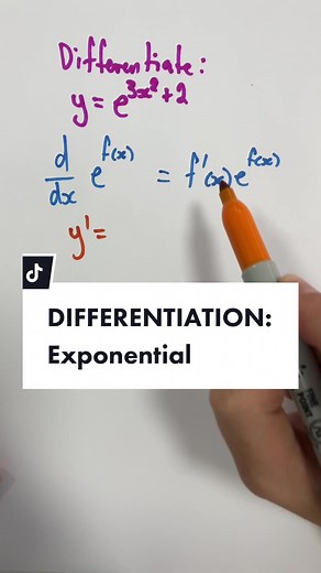 Differentiating Exponential functions! #mathtutor #math #teacher #learnontiktok
