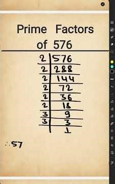 Prime Factors of 576 l Prime Factorization of 576