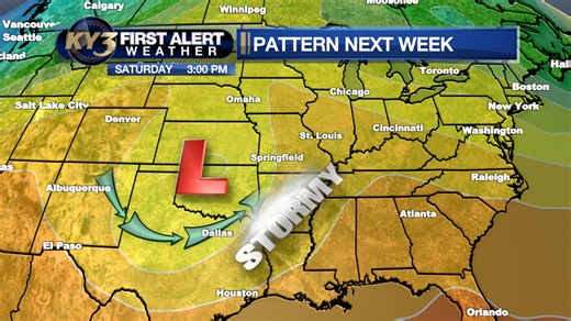 A low moving storm will take up residence over the southern plains. This will cause storms to form in Oklahoma and Texas. This leaves the Ozarks in a rain shadow. Thus the amount and extent of the rain this weekend is now lower than previously projected. | KY3 Weather