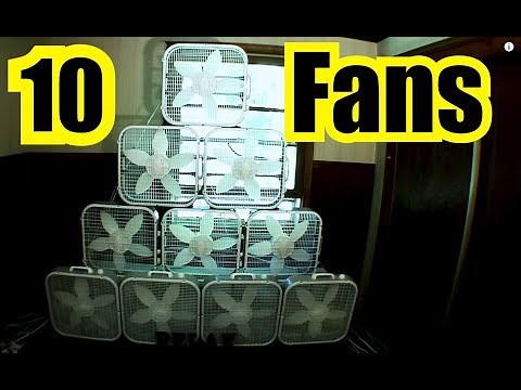 10 BOX FANS = LOUD FAN NOISE SOUND BLOCKER or SOUND MASKING FOR SLEEPING 10 HOURS