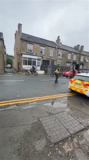 British police in action.