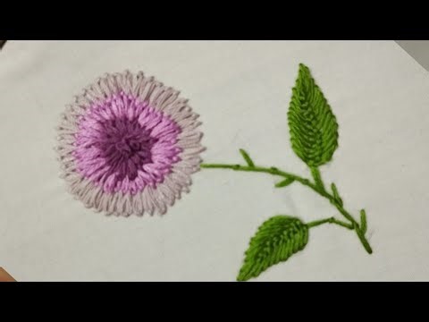 Gorgeous Handwork Flower Embroidery Design | Step-by-Step Lazy Daisy Flower Tutorial