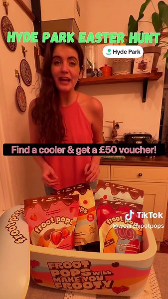 London Easter egg hunt in Hyde Park this Good Friday from 10am 🍓🐣 10 Froot Pops cooler boxes hidden 10 chances to win a £50 Morrisons voucher. Follow us for clue drops all week and tag your fastest London friend. #ThingsToDoInLondon #LondonEvents #HydePark #LondonEaster #LondonThisWeekend