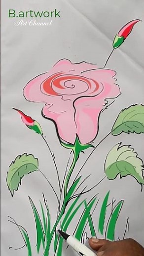 How to Draw a Rose 🌹 | Easy Step by Step Rose Drawing for Beginners