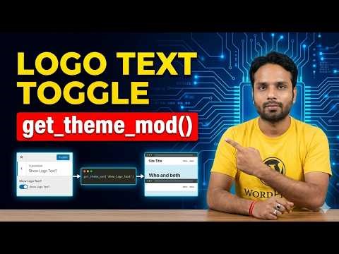 WordPress Customizer Toggle | Hide/Show Logo Text Beside Logo | Hide Site Title Next to Logo #coding