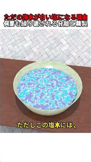 ただの海水が白い塩になる理由 何度も繰り返される分離と精製 #科学解説 #化学 #塩 #実験 #知識動画 #foryou