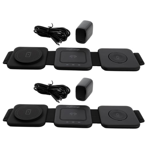 2-Pack: MyCharge 3-in-1 Wireless Charging Pad