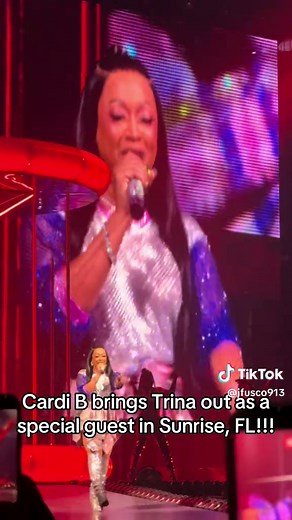 Cardi B Brings Out Trina as Special Guest in Sunrise, FL!
