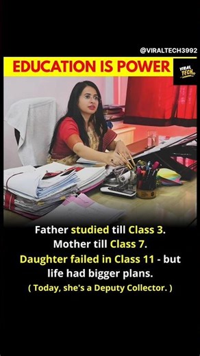 Father studied till Class3 Daughter failed in Class 11 - but life had bigger plans.#upsc #viralshort