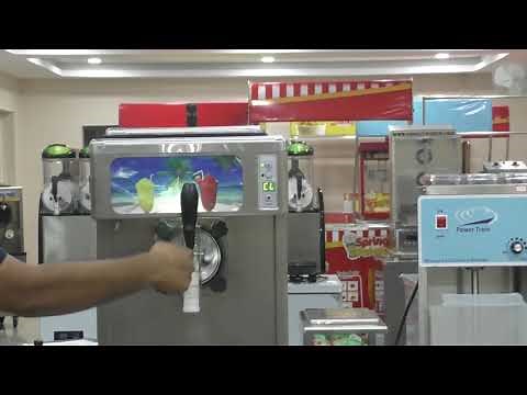 Thickshake machine demonstration with premix