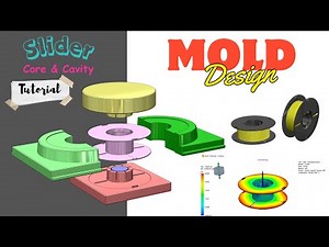 Make Core, Cavity and Slider Design in SolidWorks - Spool Mold