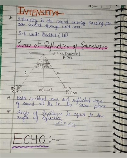 Class 9th chapter:- "Sound"📌📒 Notes with extra Questions
