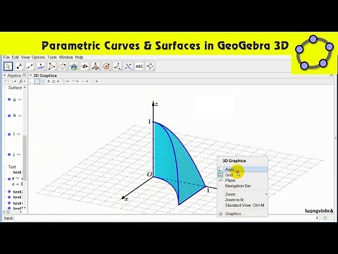 Parametric Curves & Surfaces in GeoGebra 3D Exercise 33