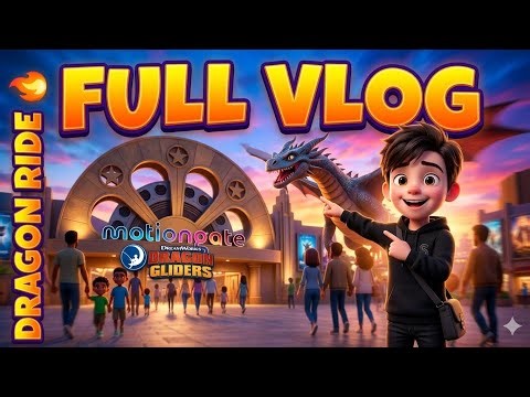 Motiongate Dubai Full Tour 🎢🔥 Dragon Ride + Shopping + All Zones Vlog