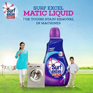 Surf excel Matic Liquid for Tough Stain Removal in Machine | Surf Excel India
