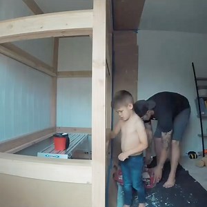 34K views · 358 reactions | cech out how i built this built-in bunk bed with built-in storage | Mr. Build It | Facebook