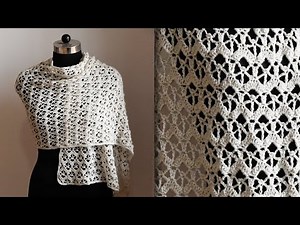 Crochet Pearl Wrap | Lace Shawl Tutorial