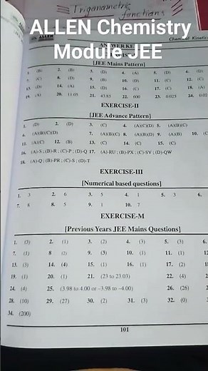 ALLEN Chemistry Module JEE