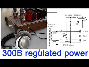 300B tube amplifier SE w/ darlington Transistor ripple filter. FLUXION model GM-2 schematic