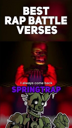 SPRINGTRAP! (PT. 2) (BEST RAP BATTLE VERSES) #rapbattle #fnaf #fivenightsatfreddys #fnf #springtrap