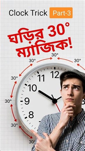 Clock Secret Math | Part 3 | ঘড়ির থার্টি ডিগ্রি ম্যাজিক জানেন কি? #clocksecret #shorts