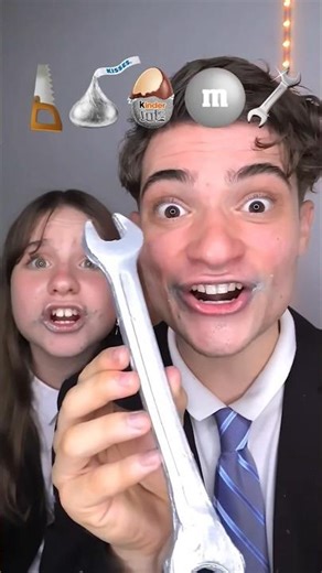 Spizee eating silver chocolate spanner with sister #shorts#funny