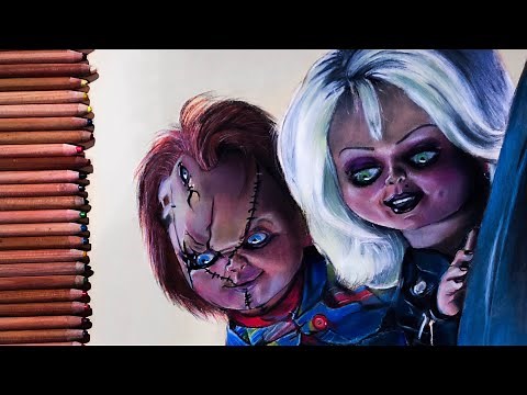 DRAWING OF CHUCKY & TIFFANY | BRIDE OF CHUCKY