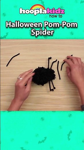 DIY- How To Make Pom Pom Spider Easily🕷️#shorts #diy #hooplakidzhowto
