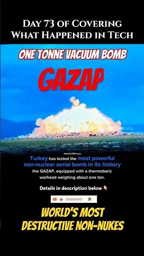 Day73: Meet GAZAP: Türkiye’s New Thermobaric “Wrath” Bomb!💥 #Defense #GAZAP #turkey #bomb