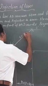 Projection of line/ step 1/ Engineering Drawing