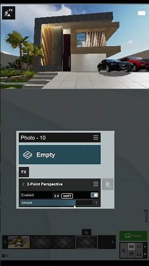 2 POINT PRESPECTIVE CAMERA IN LUMION