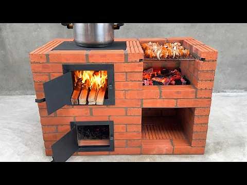 How to build a smokeless wood stove with oven, on another level
