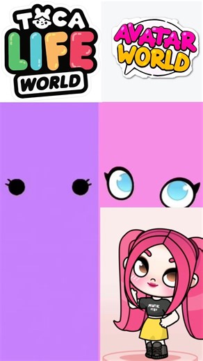 Avatar World Vs Toca Boca 😍💖#avatarworld #vs #tocaboca #cute #kawaii #outfit #glowup #shorts