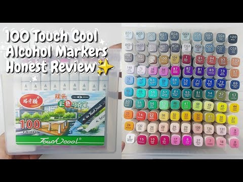 Unboxing 100 Touch Cool Alcohol Markers Honest Review ✨ Art Supplies
