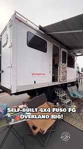 Would you travel & live in this rig? One of the most rad overland rigs I’ve ever seen 🤯 This is a self-built 4x4 Mitsubishi Fuso FG by @madchill.life 🚛 Cyrus built this tiny home on wheels from the ground up & has been traveling in it full-time from Vermont all the way down to Baja California 🇲🇽 My favorite feature has to be the rooftop deck with the wedge tent for epic views on the road! #tinyhouse #tinyhome #overland #overlanding #overlandlife | Dream Big Live Tiny Co.
