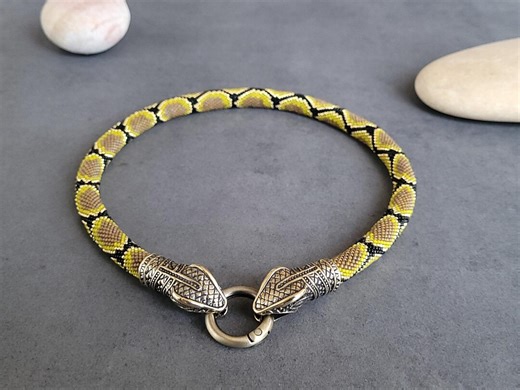 Tree Snake, Beaded Necklace, Snake Necklace, King Snake, Python, Sneklace, Beaded Snake Necklace - Etsy Canada