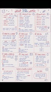 ملخص SQL شامل في صورة واحدة 👨‍💻 احفظه للمراجعة السريعة، #explore #explorepage #fyp #viral #reels