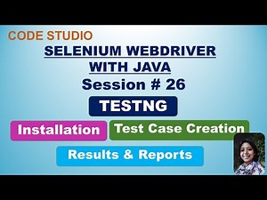 Selenium Webdriver with Java in Hindi #26-TestNG(Installation,Create TestCase,Test Results&Reports)