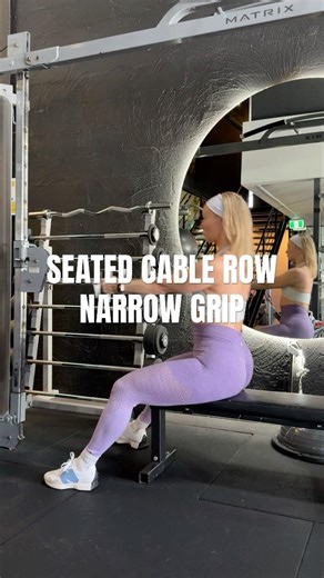 Seated Cable Rows Narrow Grip - Instructions ⬇️