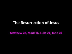 The Resurrection of Jesus - SlideServe