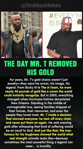 THE DAY MR. T REMOVED HIS GOLD #shorts