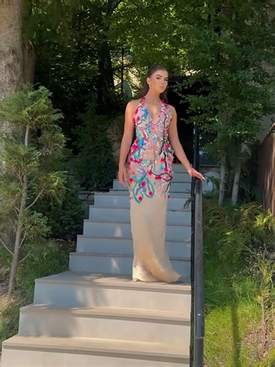 #onthisday #Throwback #colorful #dress #model